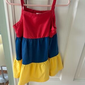 Hanna Andersson Red, Blue, and Yellow Kids Casual Dress
